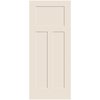 Codel Doors 30" x 80" Primed 3-Panel Craftsman III Molded Hollow Core Slab Door 2668MHCCRA